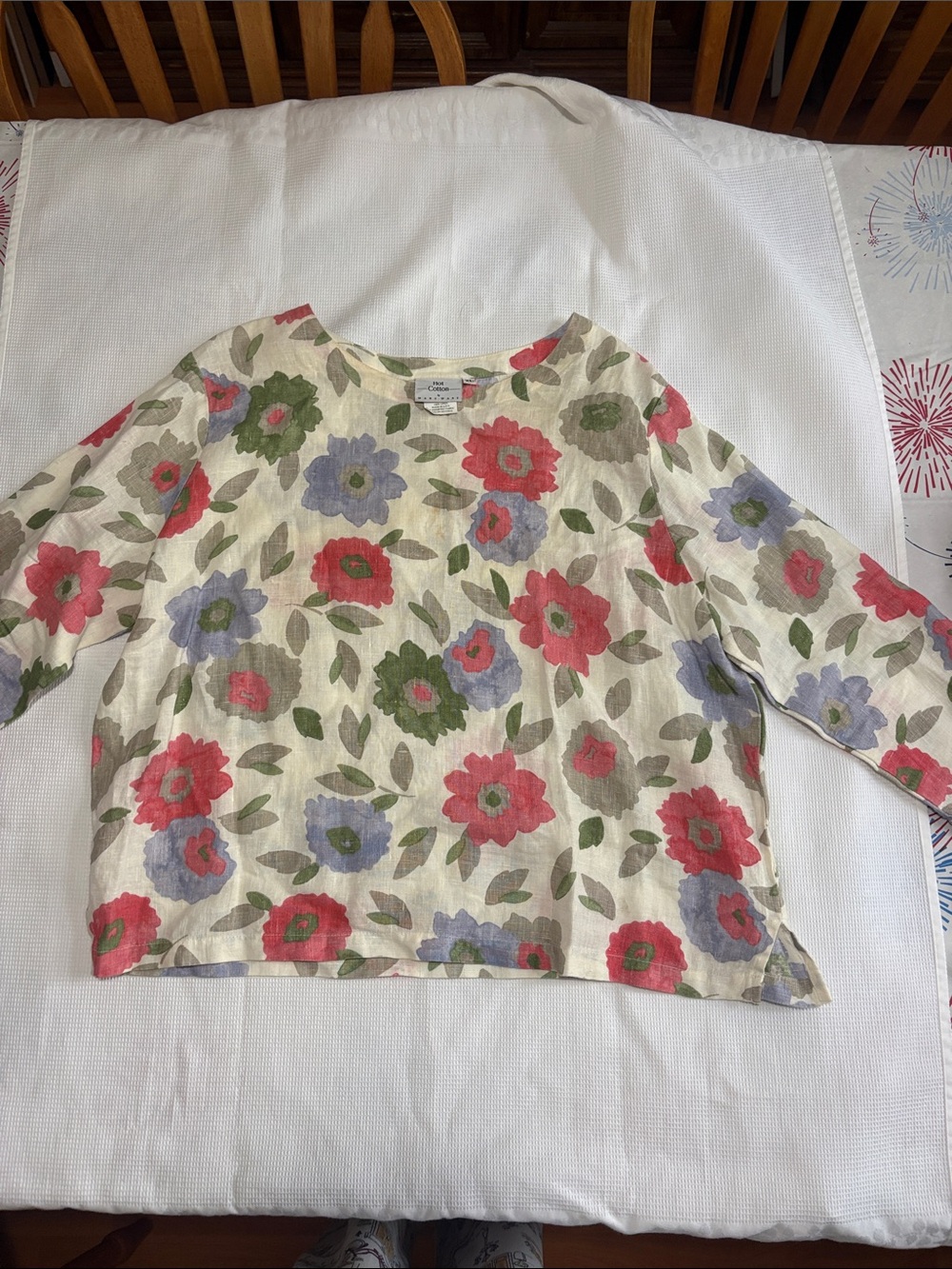 HOT COTTON LINEN BLOUSE